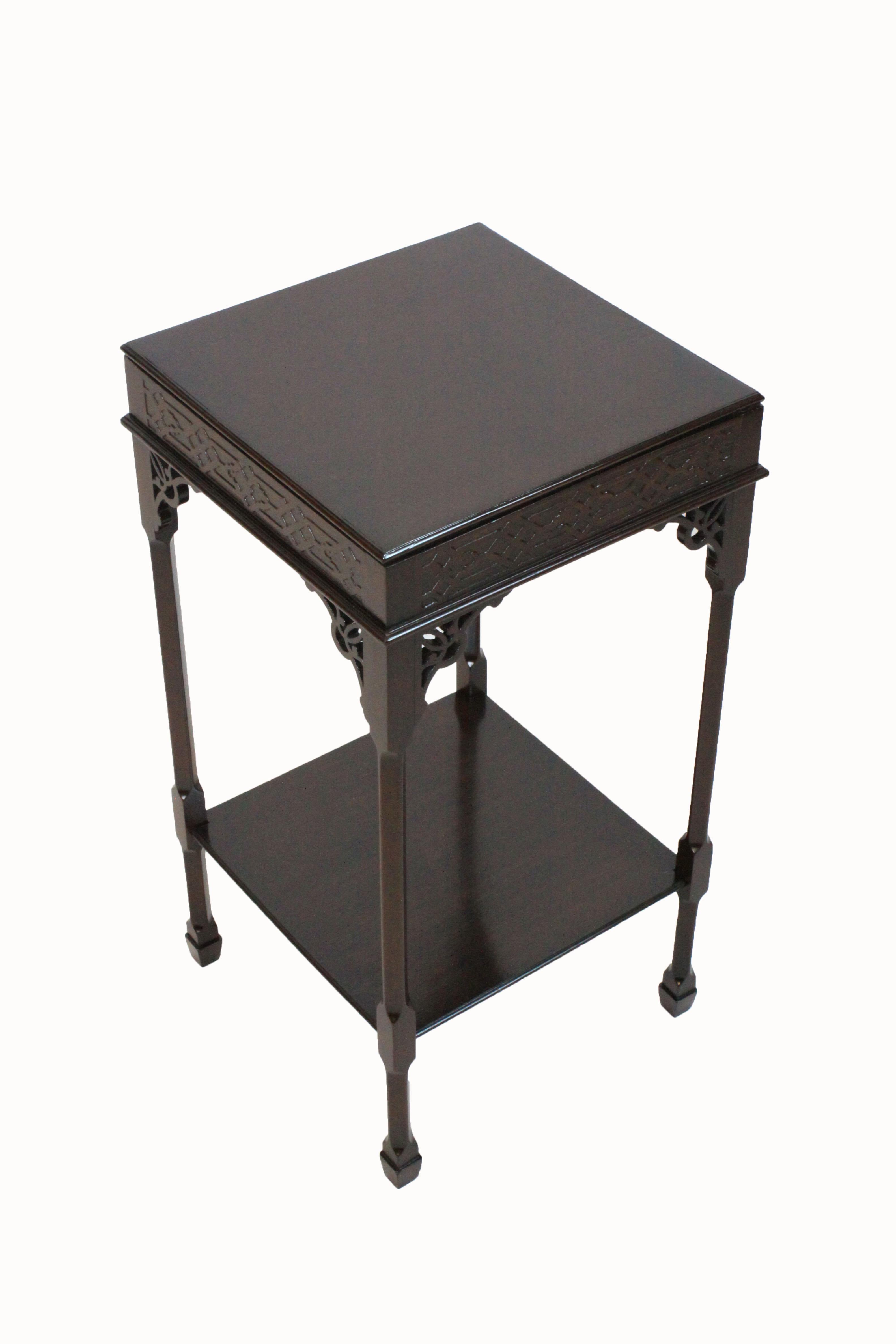 Chinese Chippendale Style Side Table In New Condition For Sale In Woodbury, CT