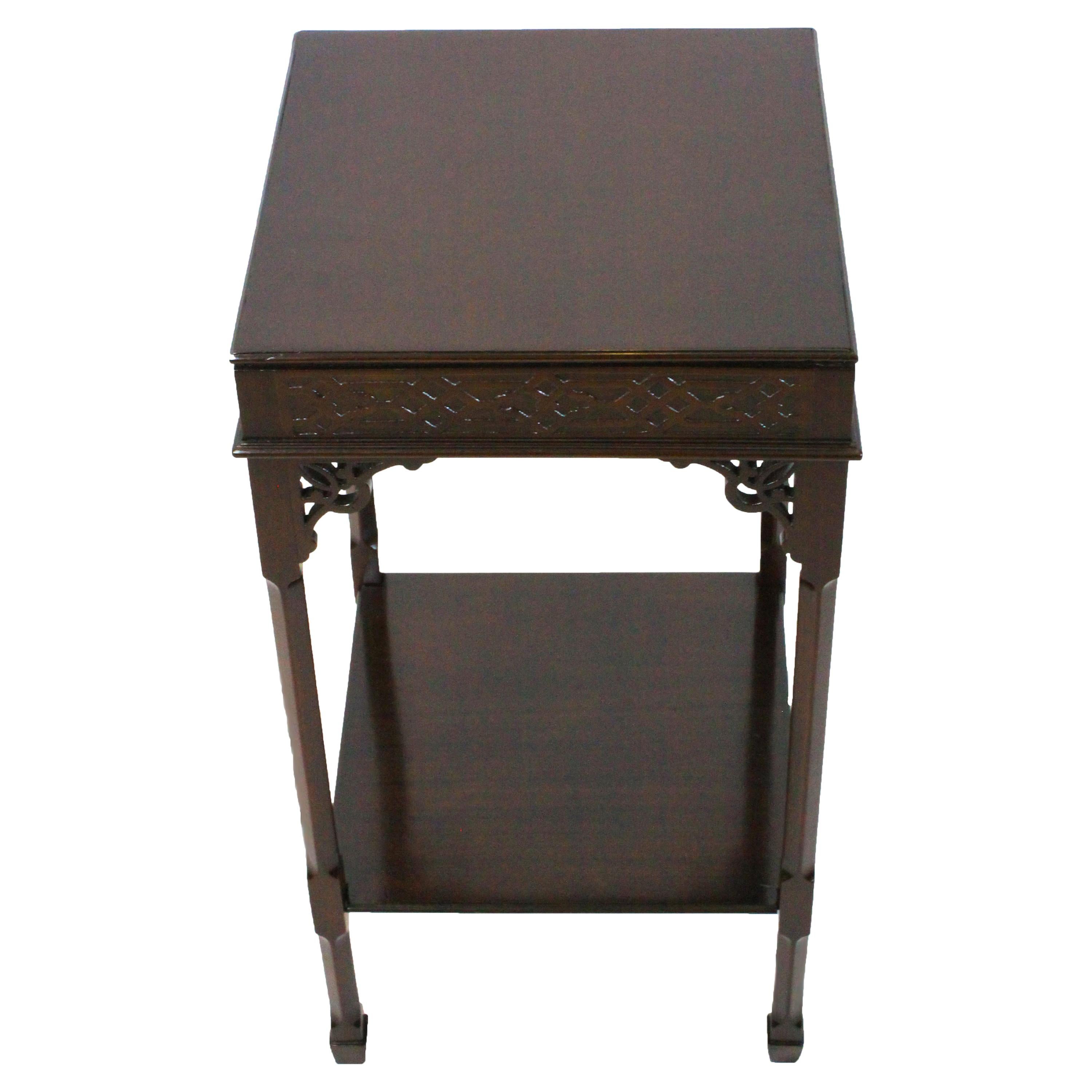 Chinese Chippendale Style Side Table For Sale