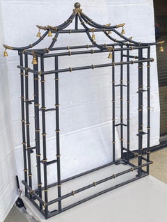 Chinese Chippendale Style Tole Pagoda Wall Shelf