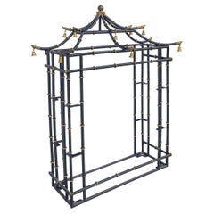 Chinese Chippendale Style Tole Pagoda Wall Shelf