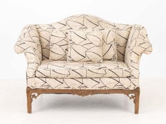 Chinese Chippendale Style Upholstered Settee