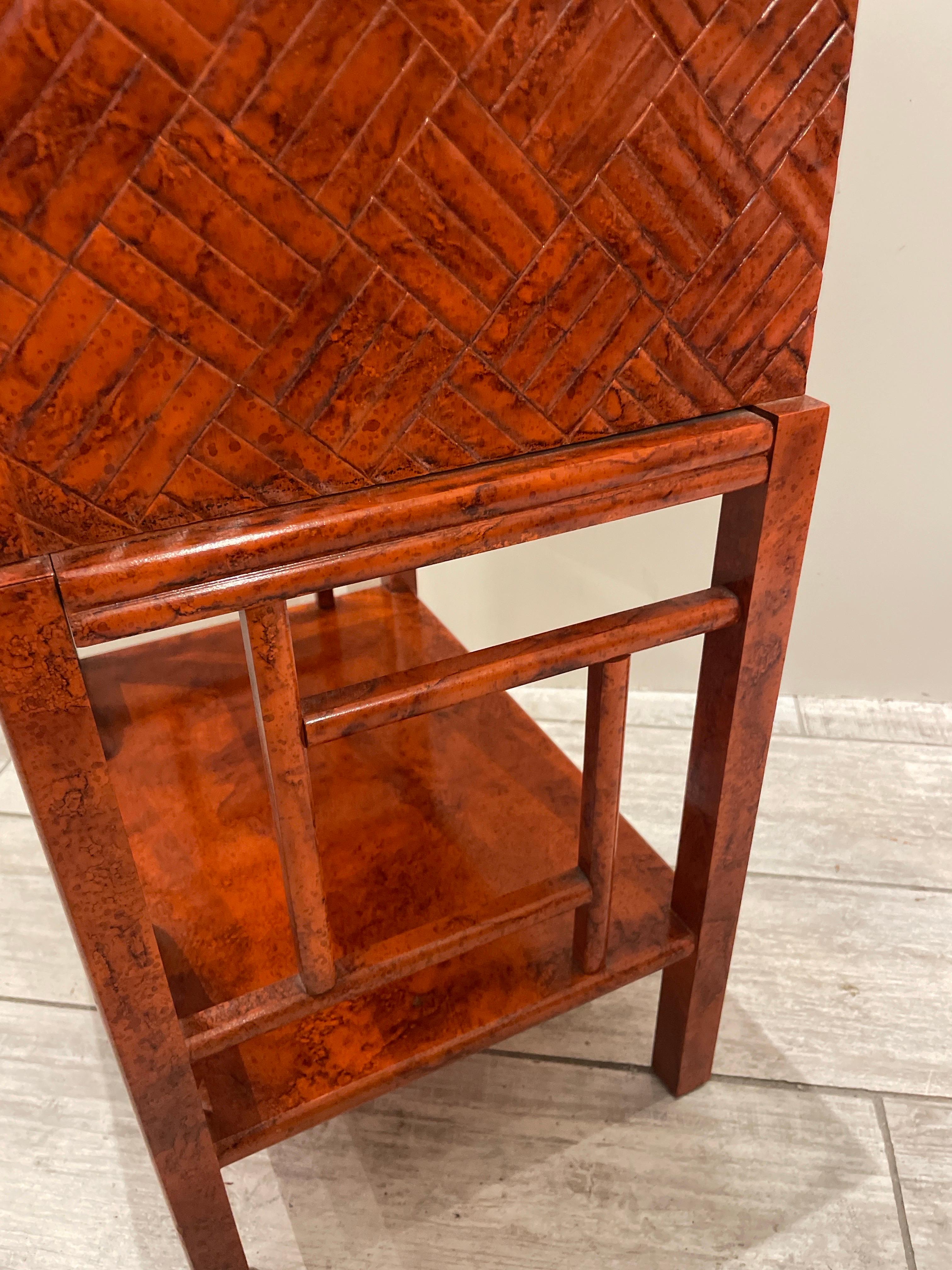 Chinese Chippendale Two Drawer Side Table For Sale 4