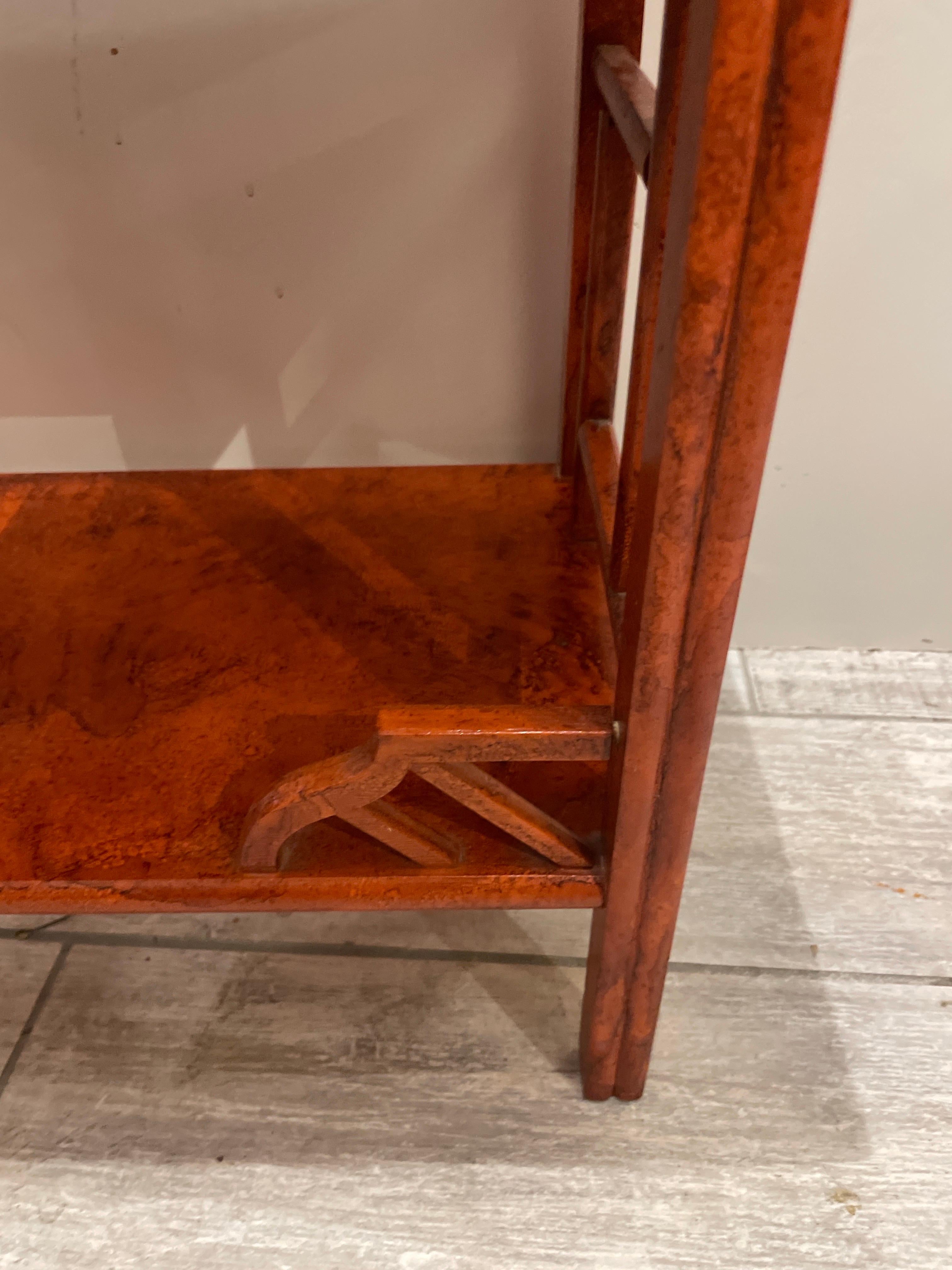 Chinese Chippendale Two Drawer Side Table For Sale 2