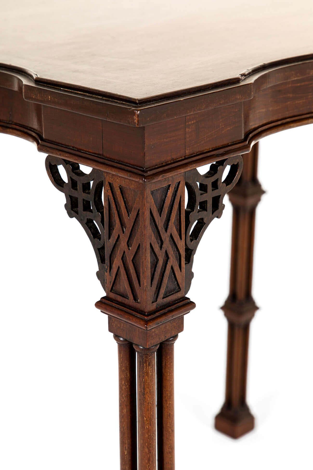 Chinese Chippendale Victorian Silver Table In Good Condition For Sale In Faversham, GB
