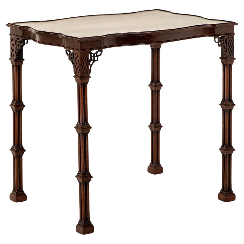 Chinese Chippendale Victorian Silver Table For Sale