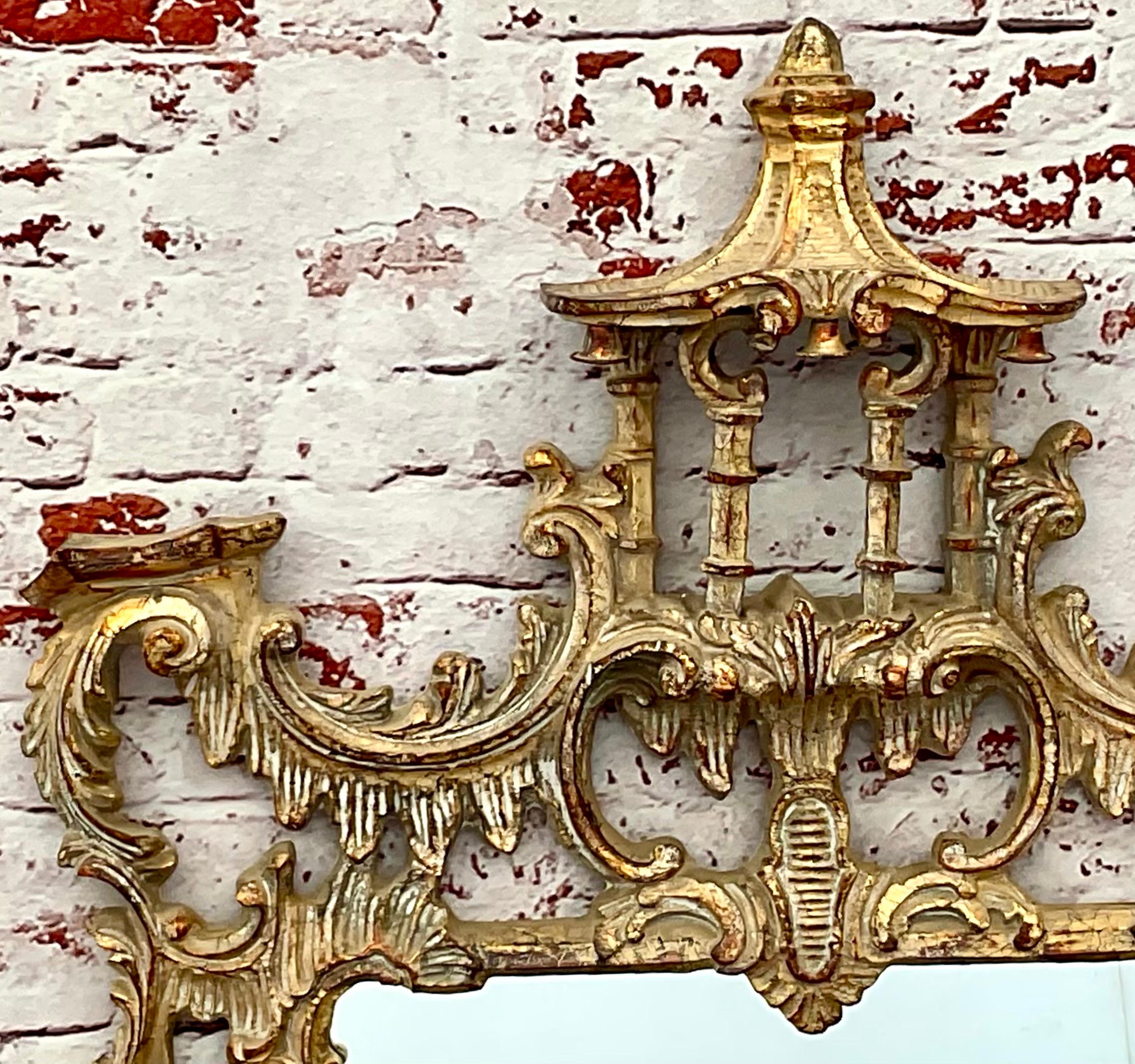 Miroir mural Chippendale chinois de style George II Bon état - En vente à Bradenton, FL