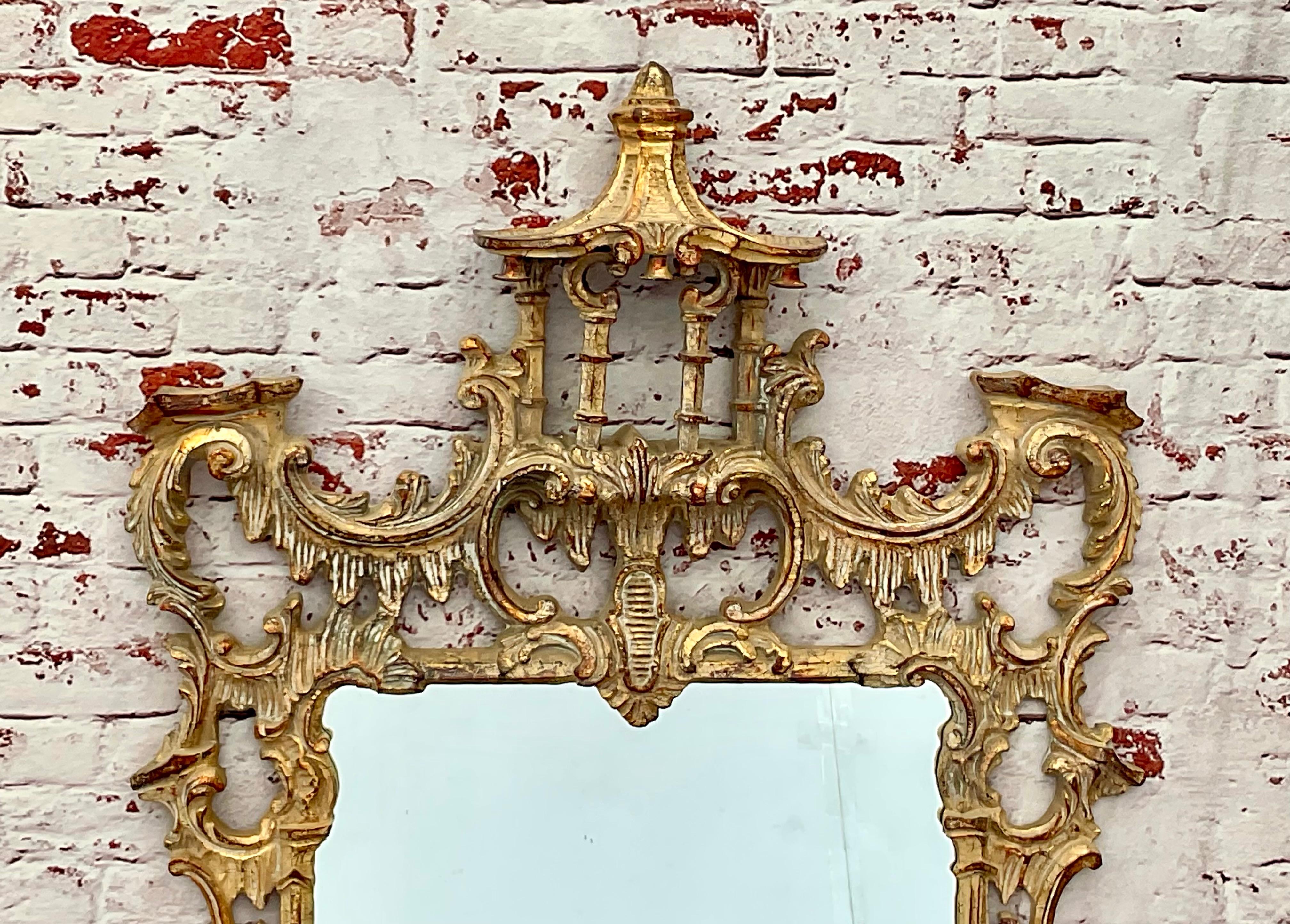 Miroir mural Chippendale chinois de style George II en vente 3
