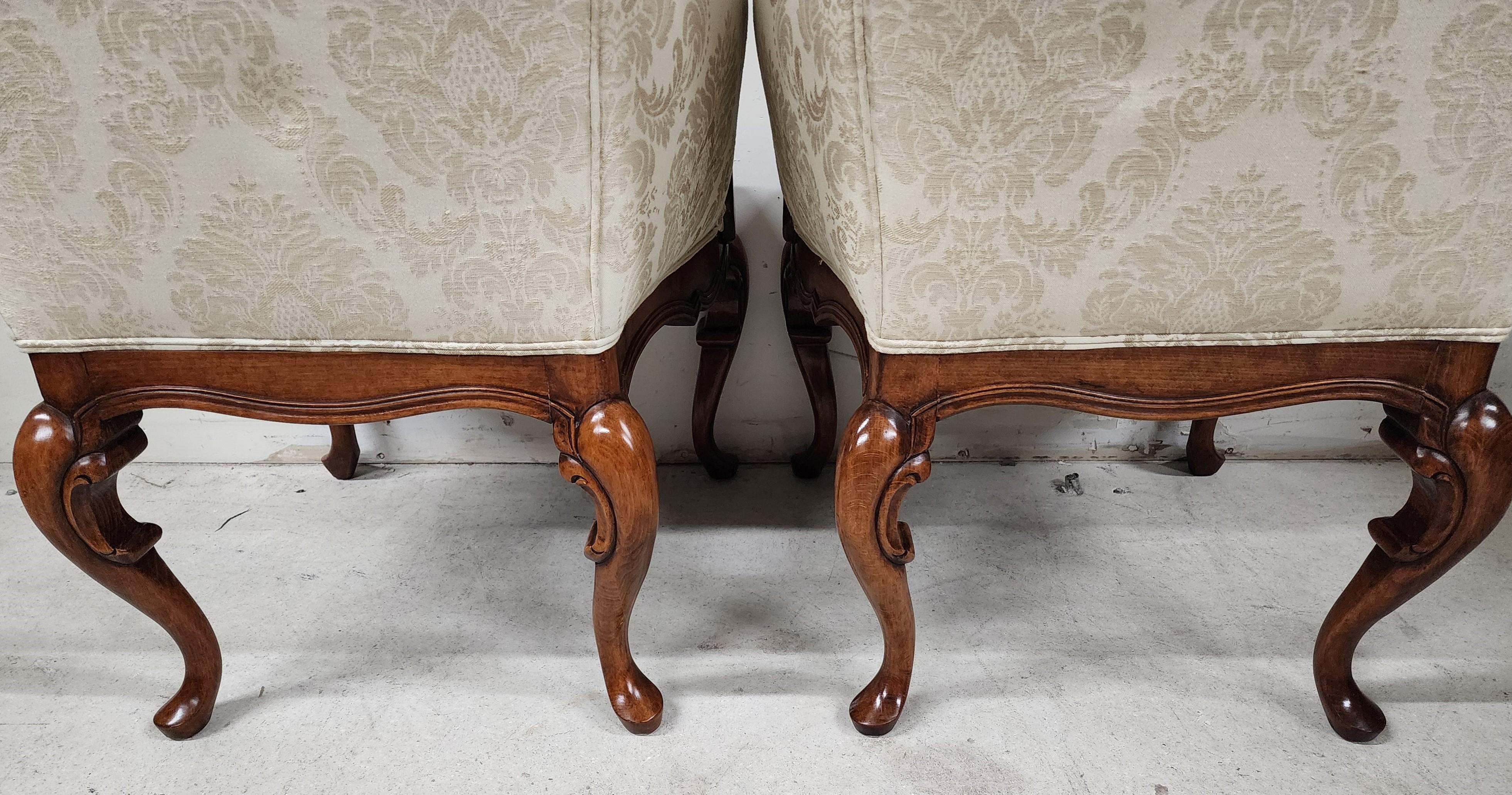 Chinese Chippendale Wingback Armchairs For Sale 6