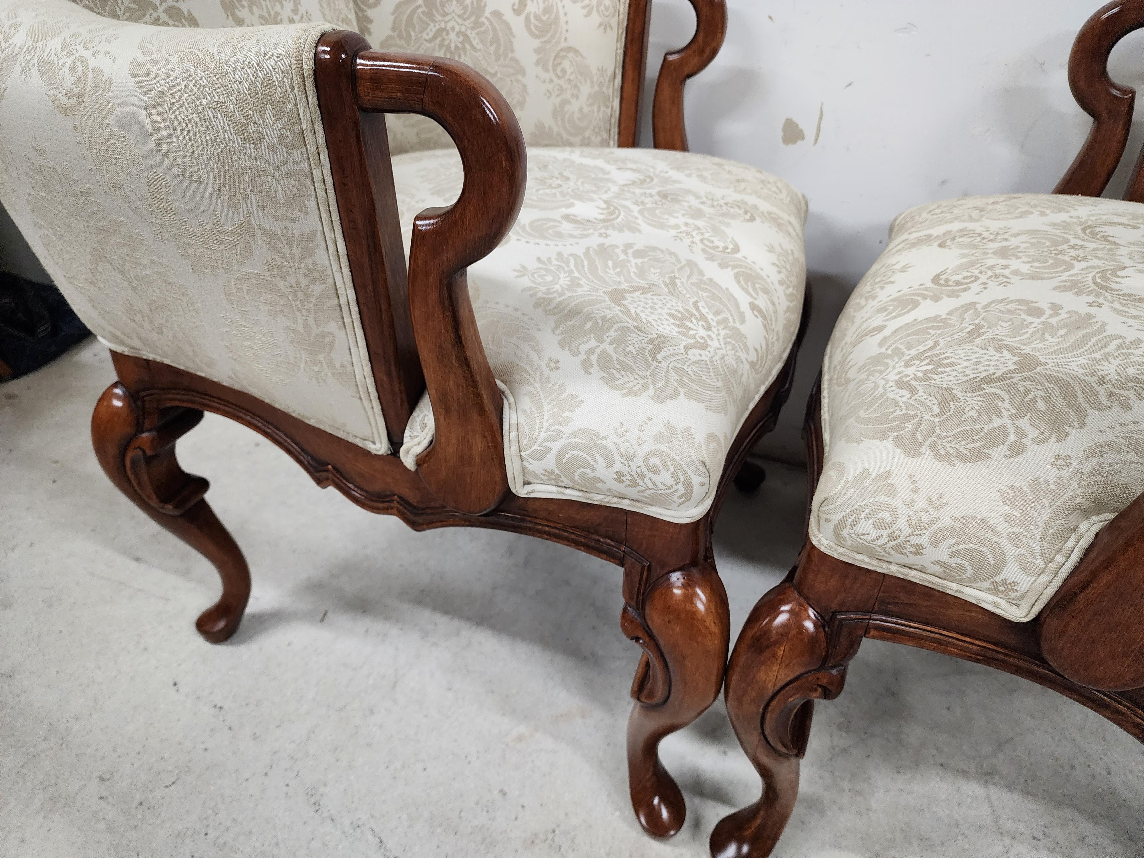 Chinese Chippendale Wingback Armchairs For Sale 7