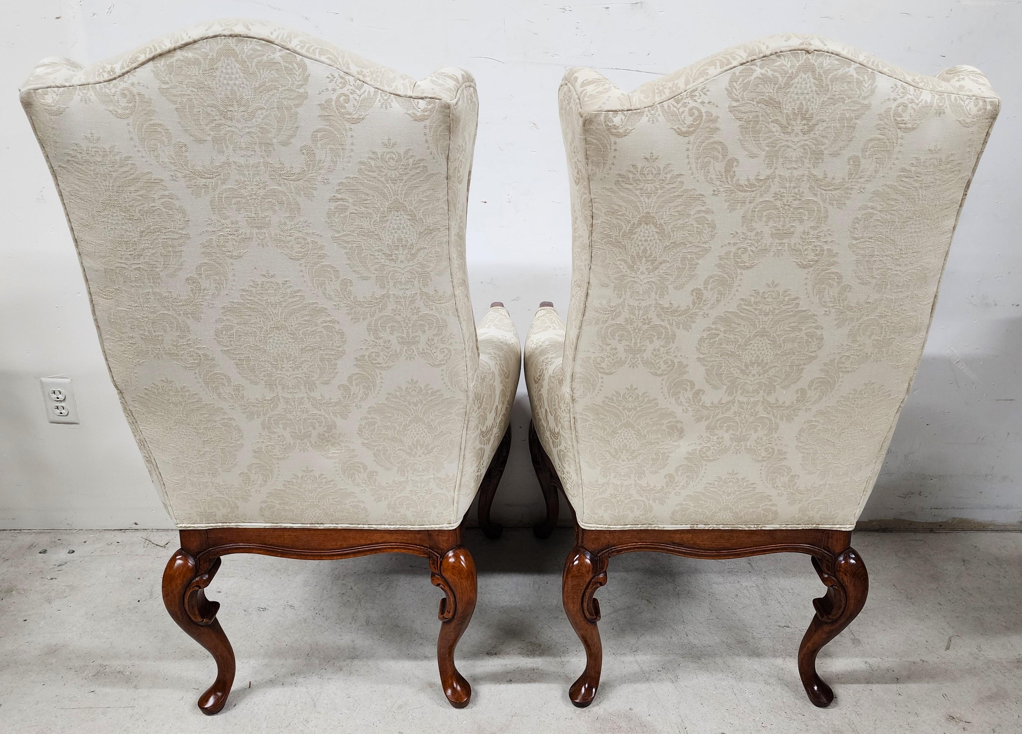 20th Century Chinese Chippendale Wingback Armchairs For Sale