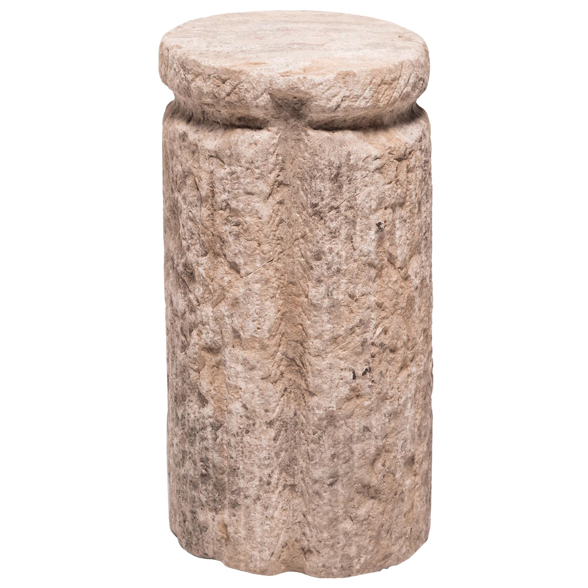 Chinese Cinched Mill Stone Pedestal