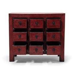 Chinese Cinnabar Apothecary Chest