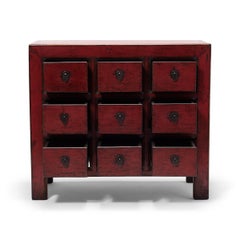 Chinese Cinnabar Apothecary Chest
