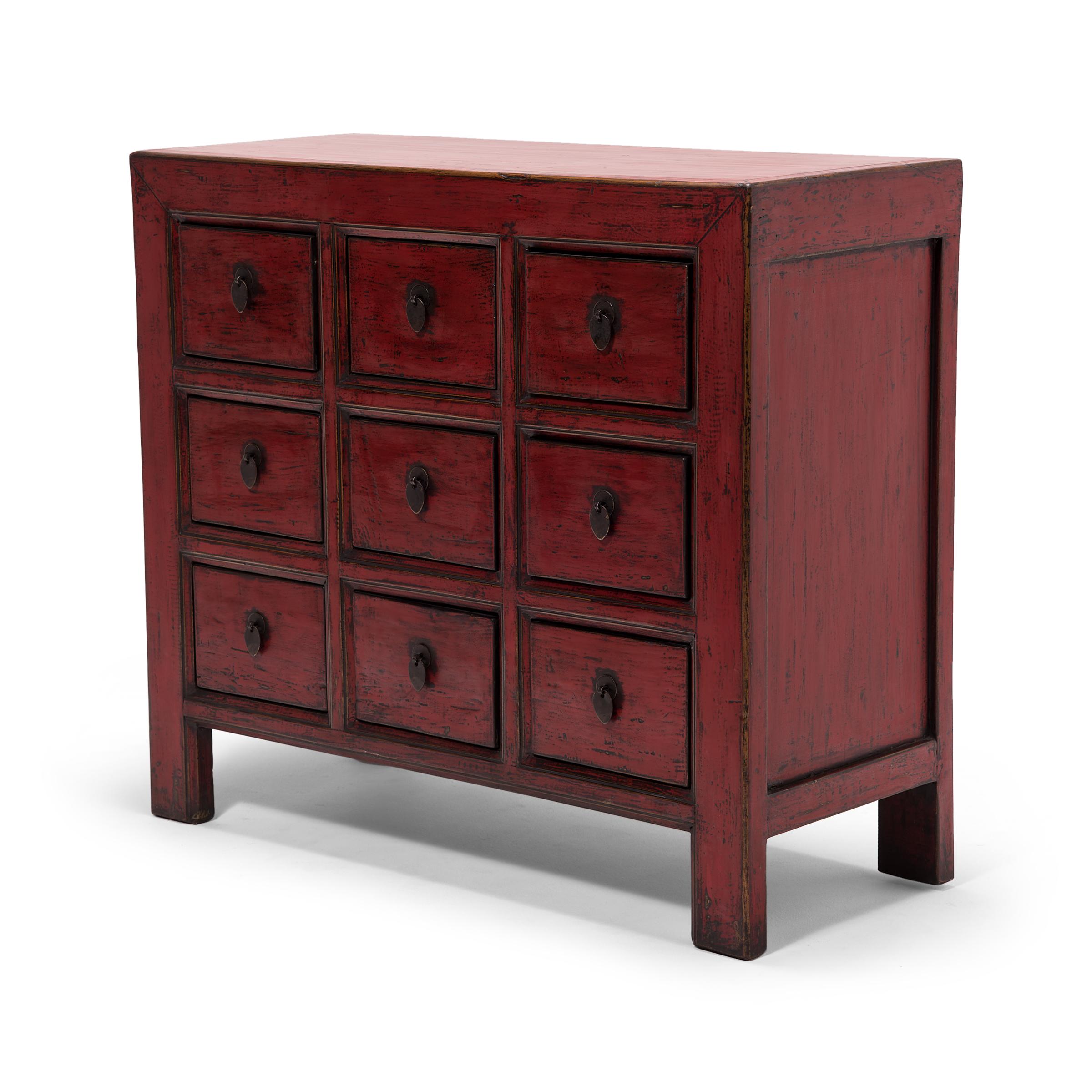 Lacquered Chinese Cinnabar Apothecary Chest
