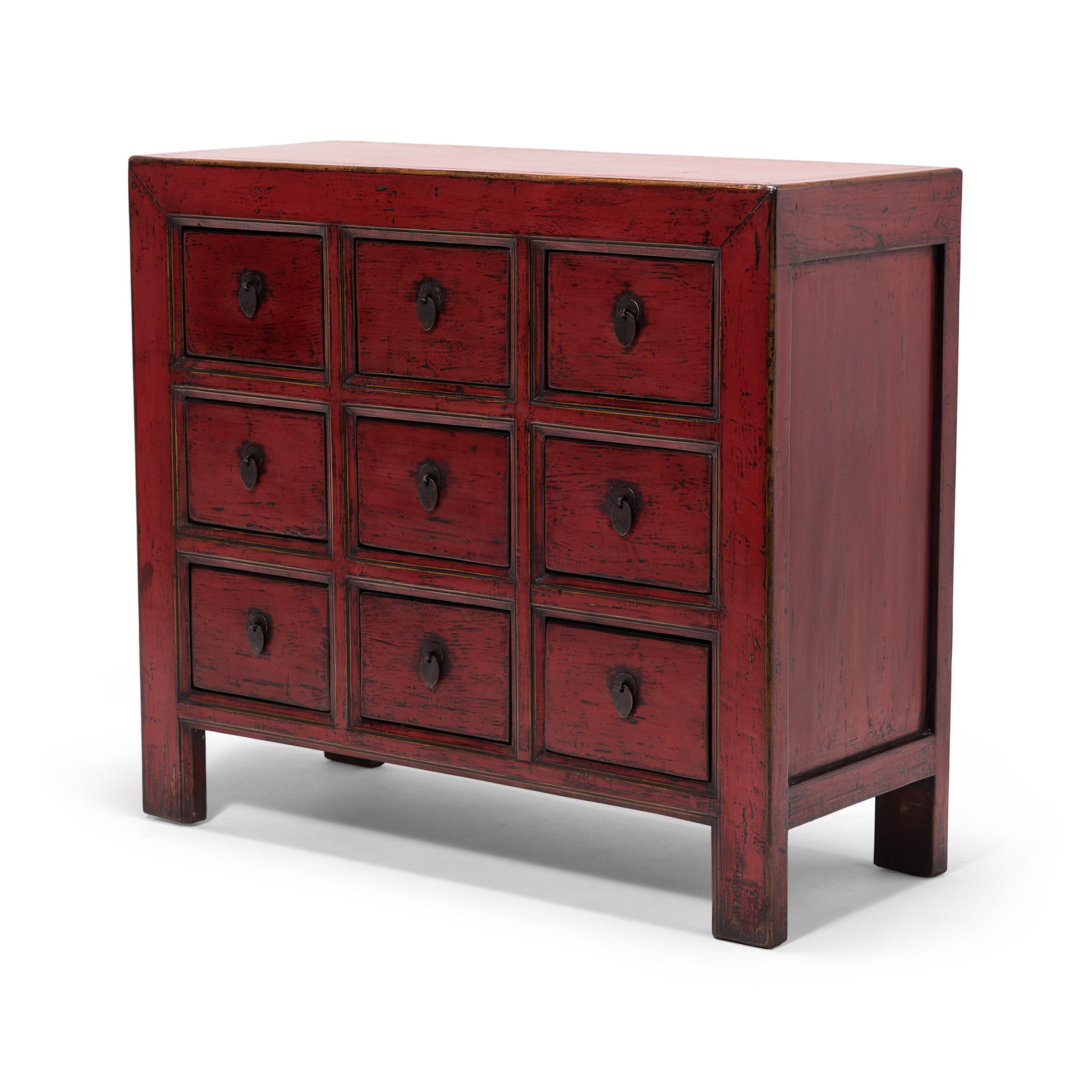 Lacquered Chinese Cinnabar Apothecary Chest