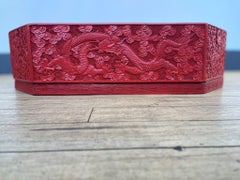Chinese Cinnabar Box with 13 Dragons