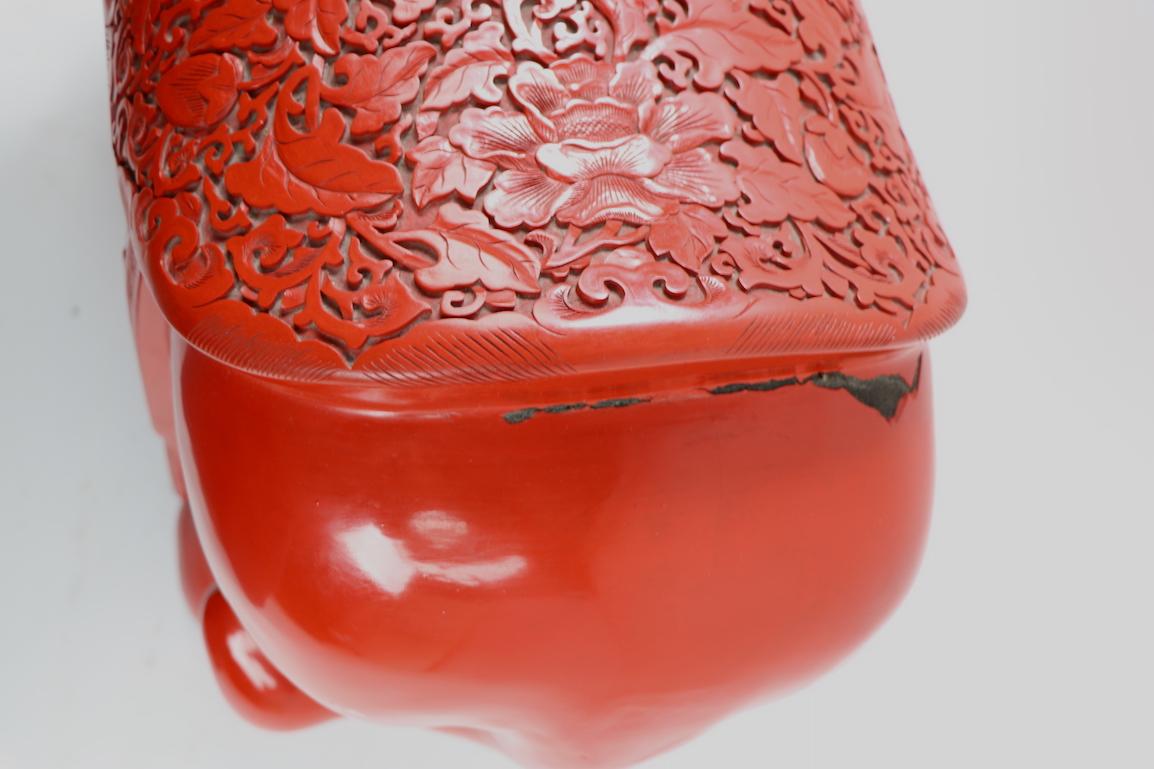 Lacquer Chinese Cinnabar Elephant For Sale