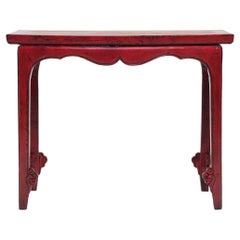 Chinese Cinnabar Sword Leg Table, c. 1900