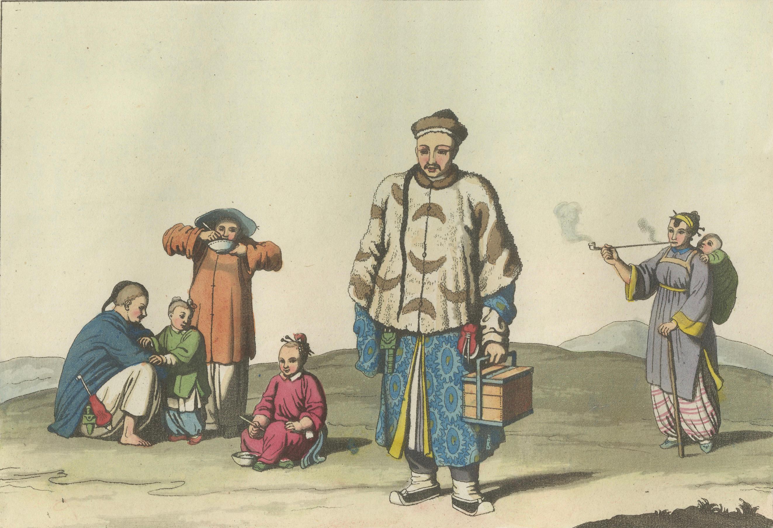 Chinese City Dwellers and Farmers – Ferrario Costume Print, c.1815
