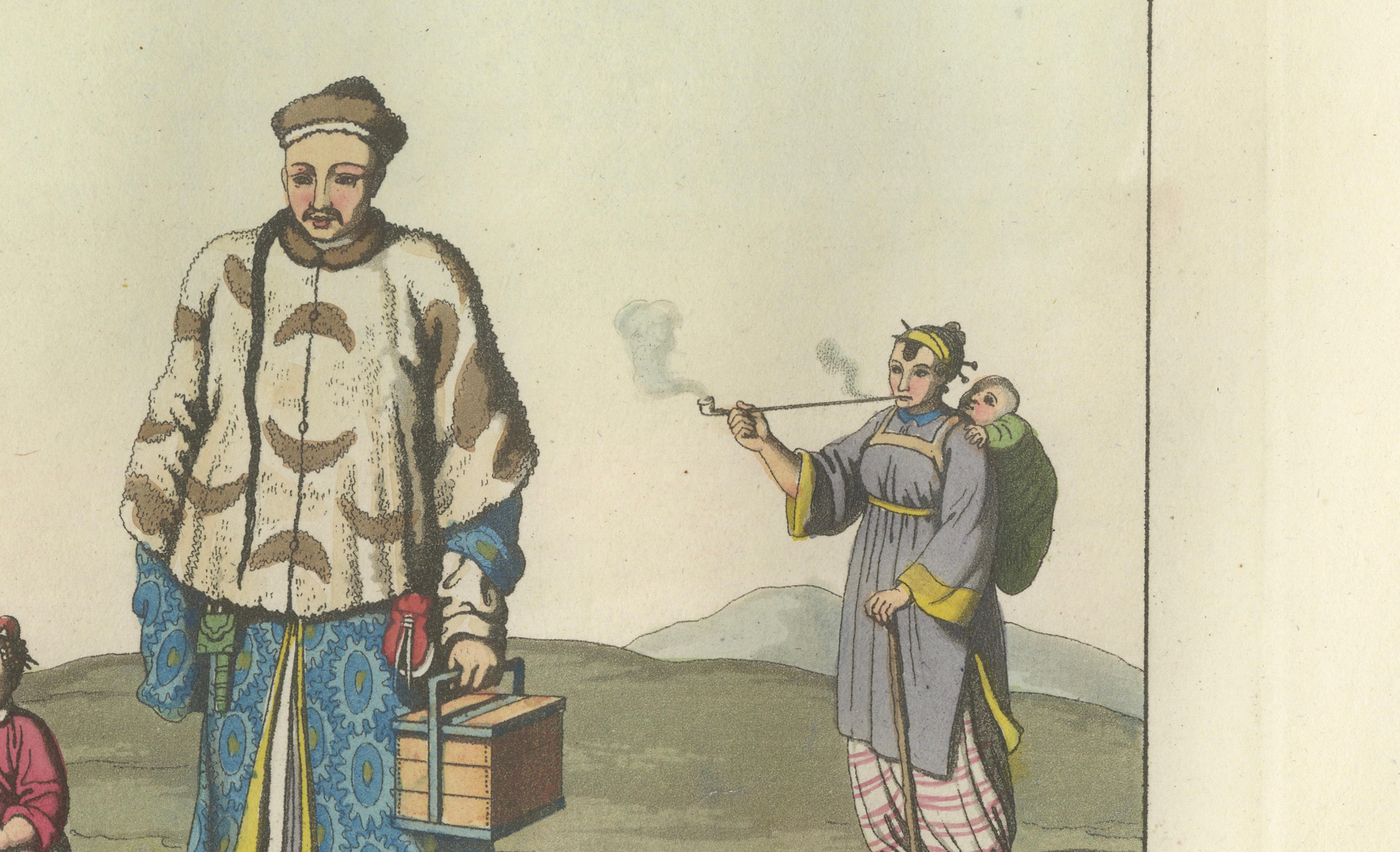 Chinese City Dwellers and Farmers – Ferrario Costume Print, c.1815