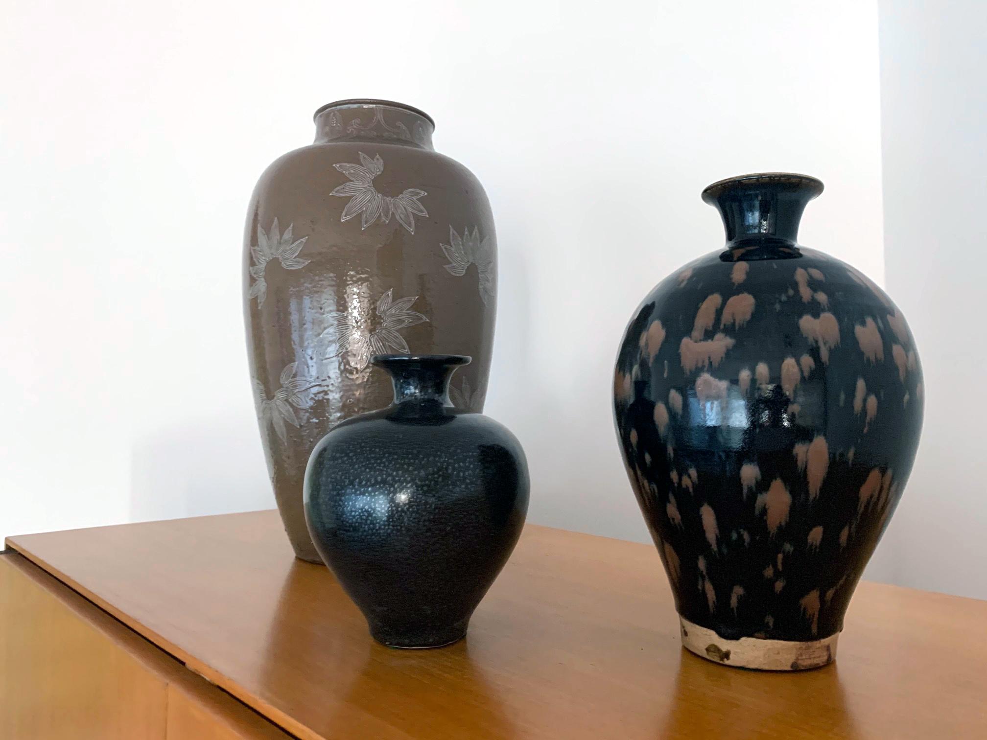 Chinese Cizhou Ceramic Vase with Russet Splash Glaze 8