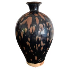 Chinese Cizhou Ceramic Vase with Russet Splash Glaze
