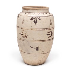 Chinese Cizhou Glazed Storage Jar, Qing Dynasty, c. 1850