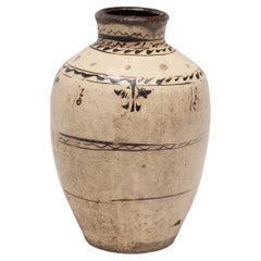 Vaso cinese smaltato di Cizhou per il vino, dinastia Qing, XIX secolo