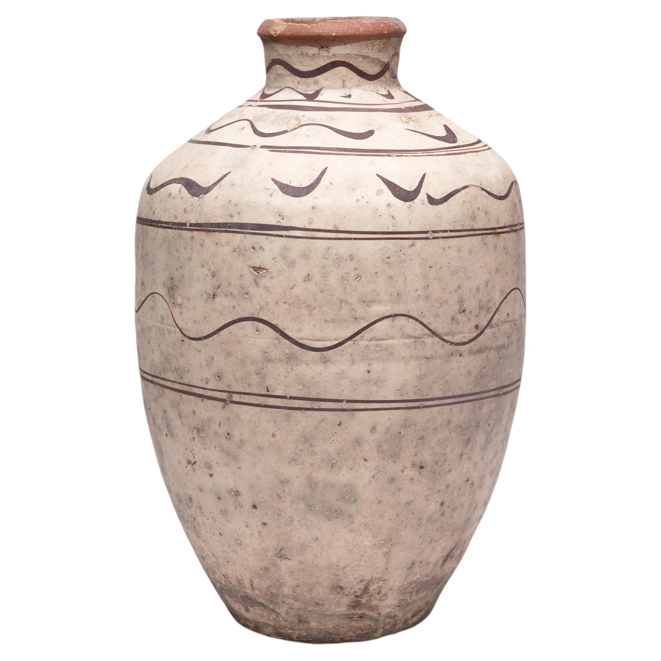 Chinese Cizhou Glazed Wine Jar, Qing Dynasty, 19th Century