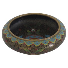 Antique Chinese Cloisonné Bowl with Ruji Head Borders 'B', Qing, circa 1840
