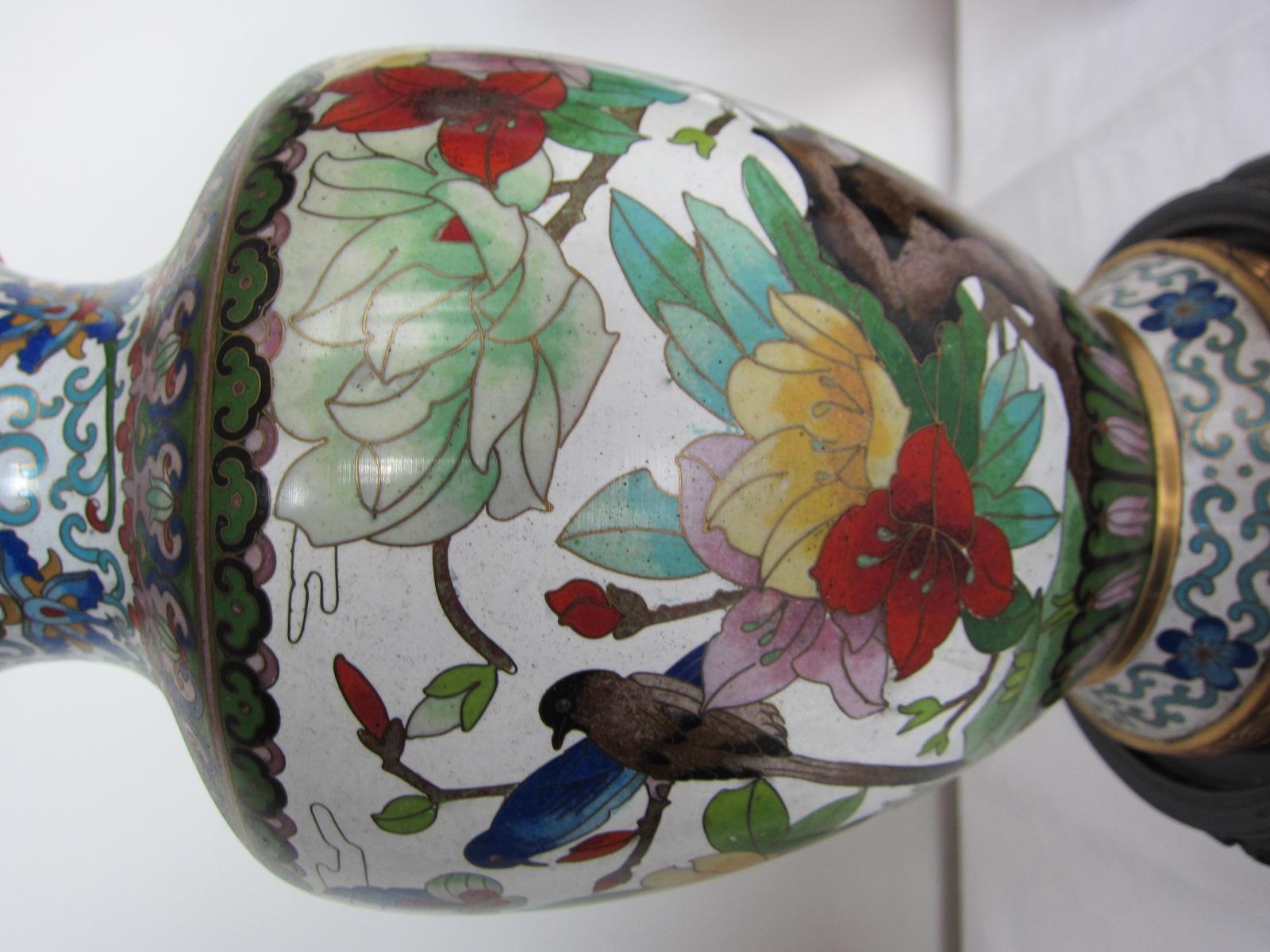 Vaso cinese in ottone cloisonné In condizioni buone in vendita a Vienna, AT