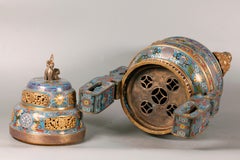 Chinese cloisonné censer