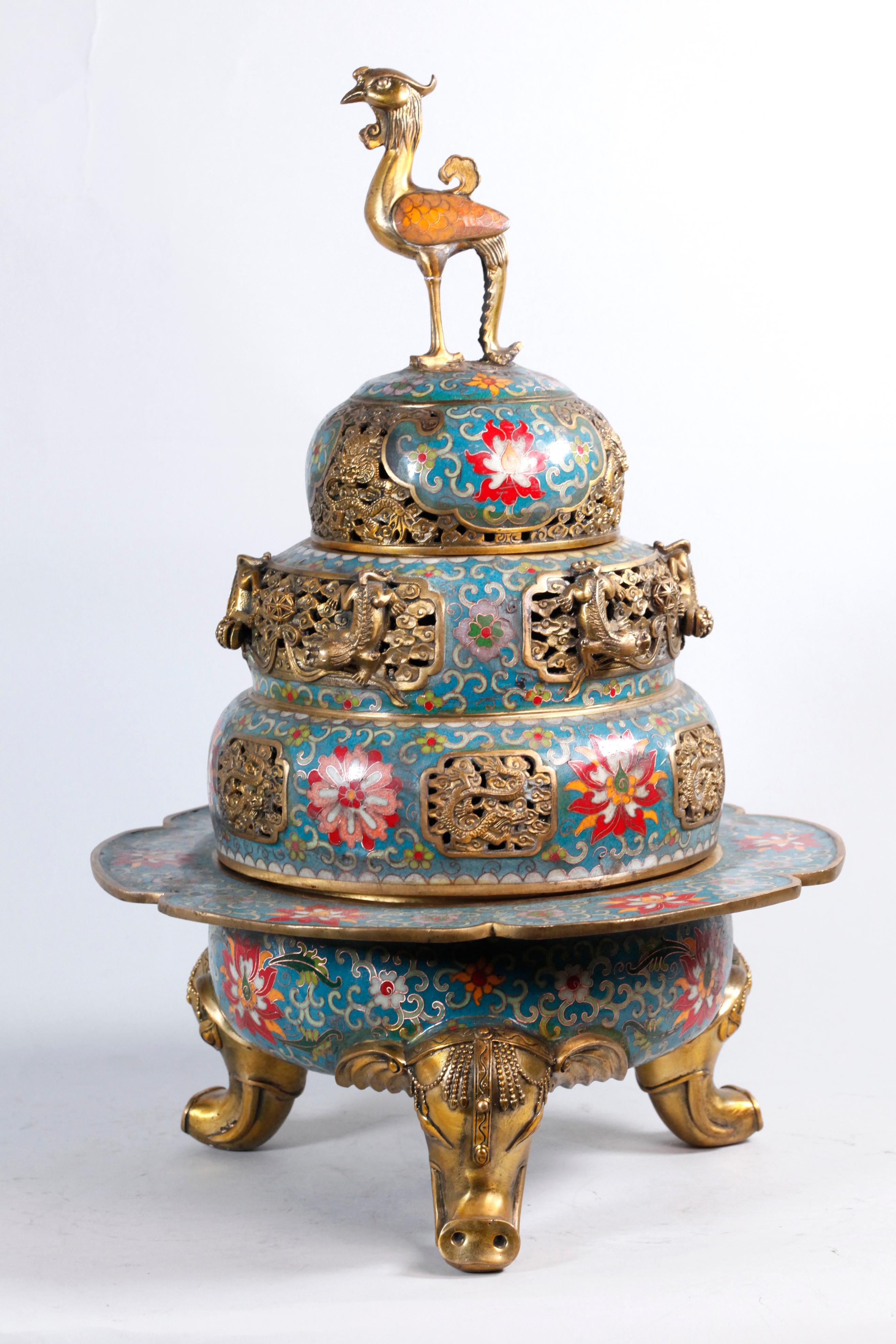 Cinese Censura cinese in cloisonné in vendita