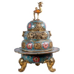 Incensario chino de cloisonné