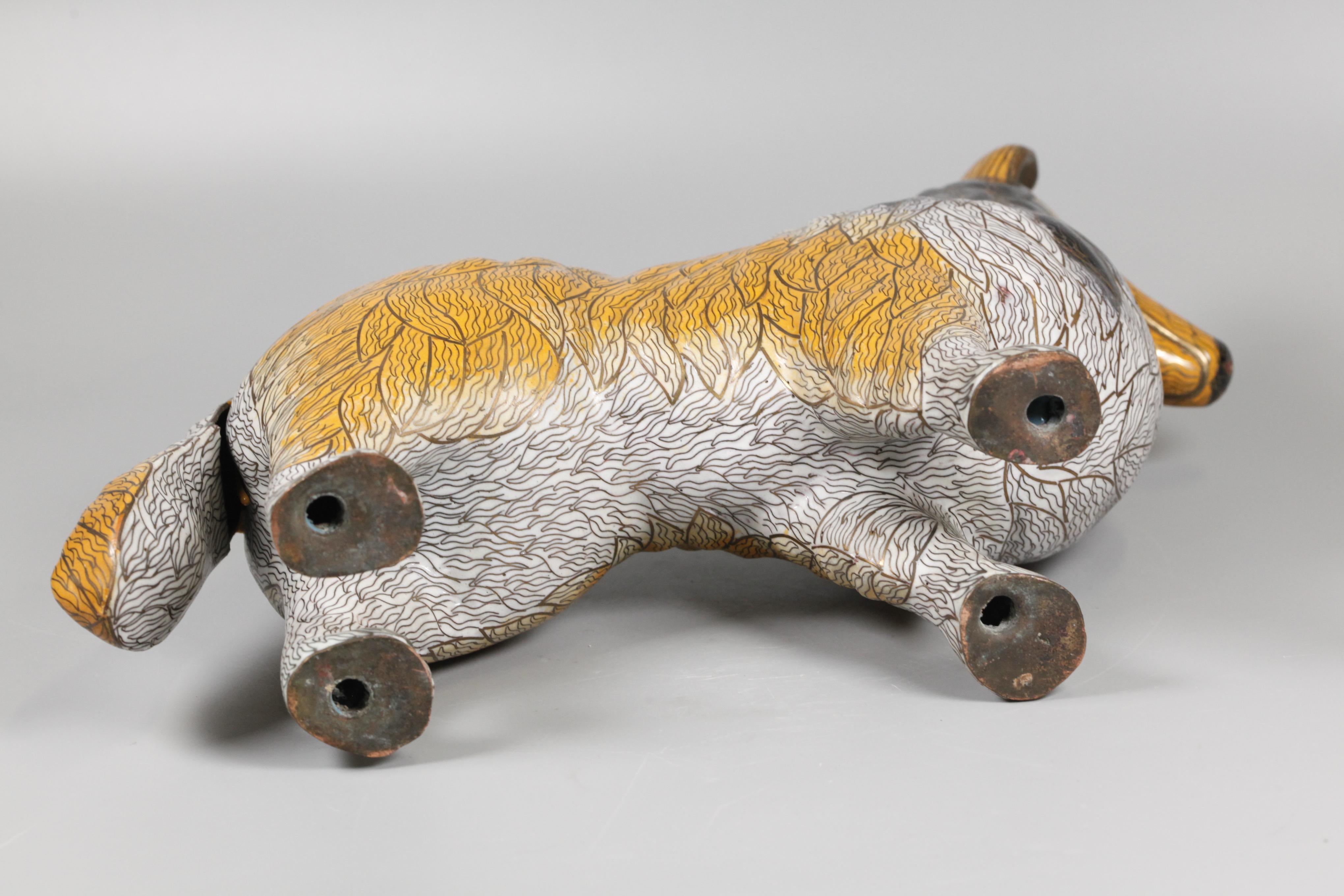 Chinesischer Cloisonné-Hund (20. Jahrhundert) im Angebot