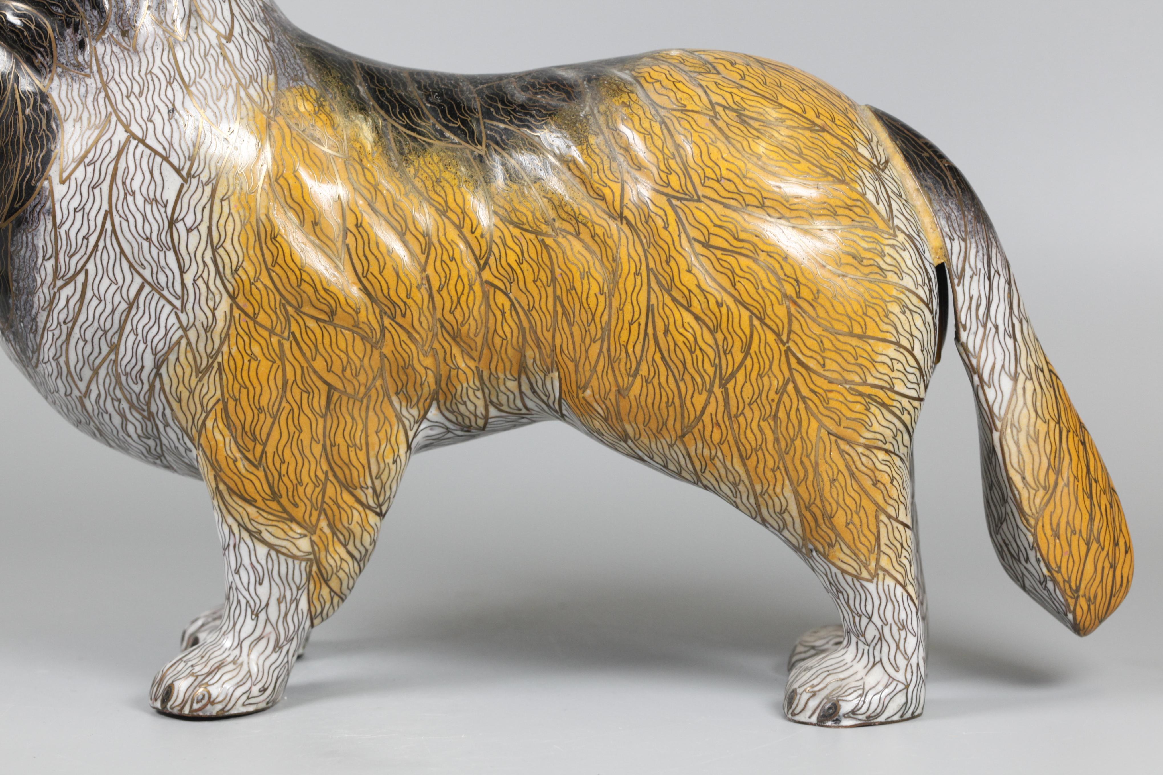 Chinesischer Cloisonné-Hund im Angebot 1