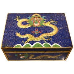 Chinese Cloisonné Dragon Jewelry Box