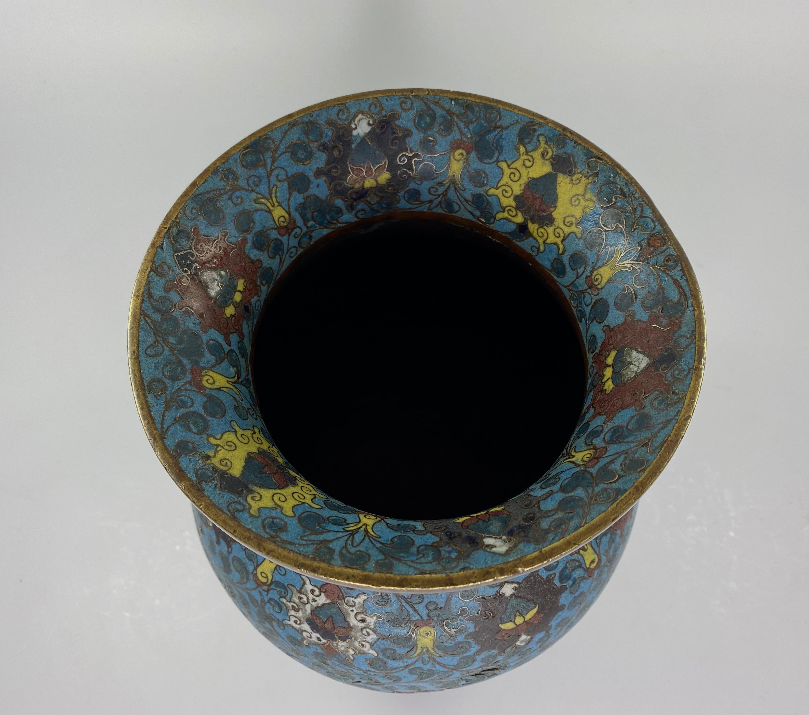 Chinese Cloisonne Enamel Censer, 17th Century, Ming Dynasty 5