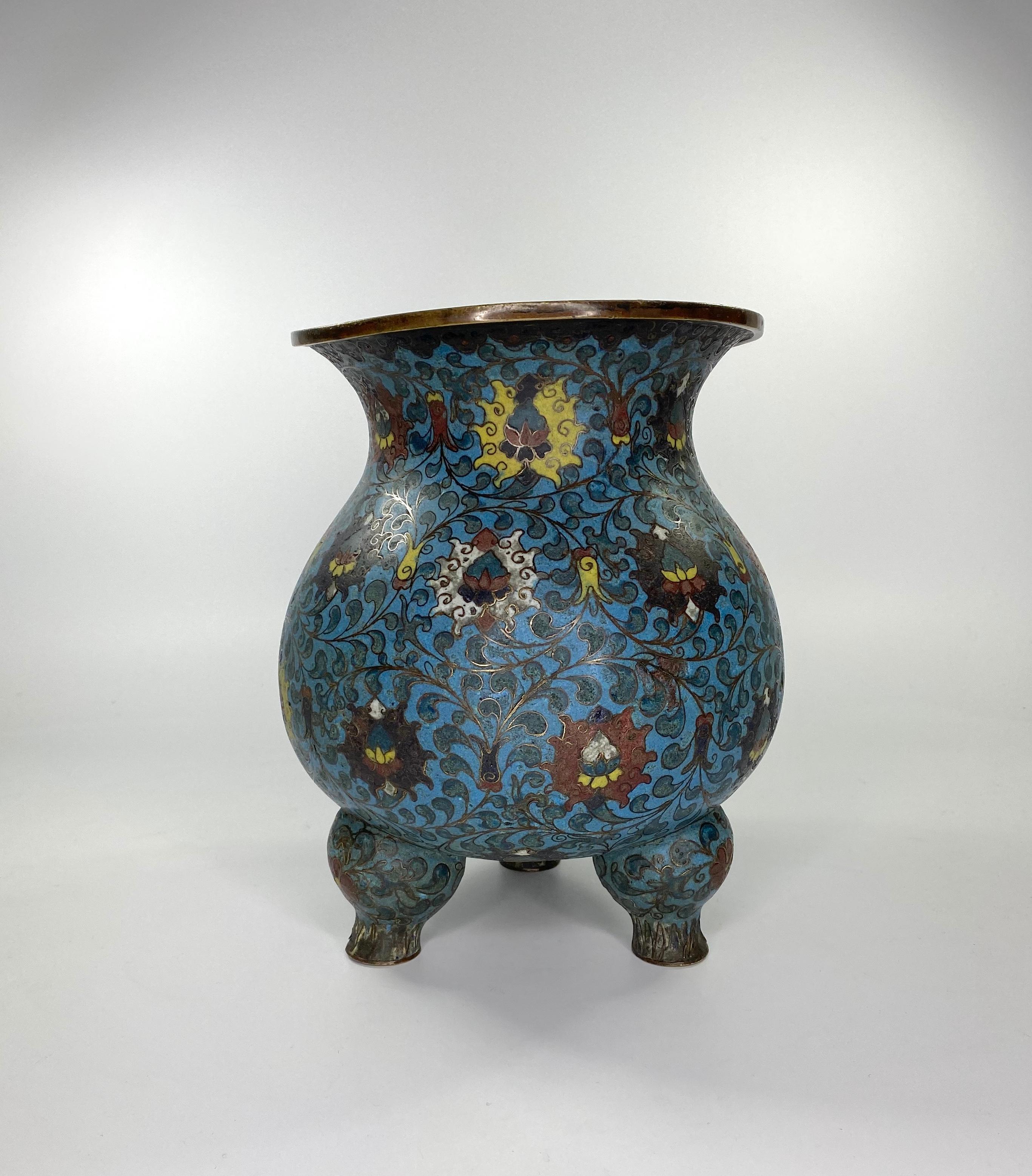 Chinese Cloisonne Enamel Censer, 17th Century, Ming Dynasty In Good Condition In Gargrave, North Yorkshire