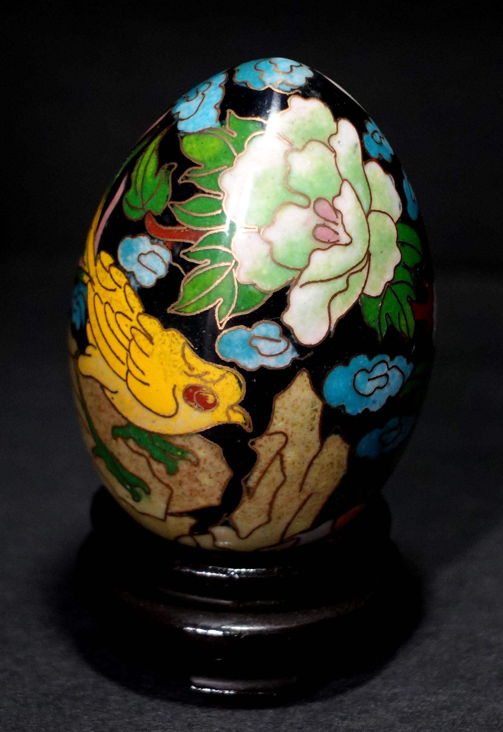 Cloissoné Chinese Cloisonné Enamel Egg 