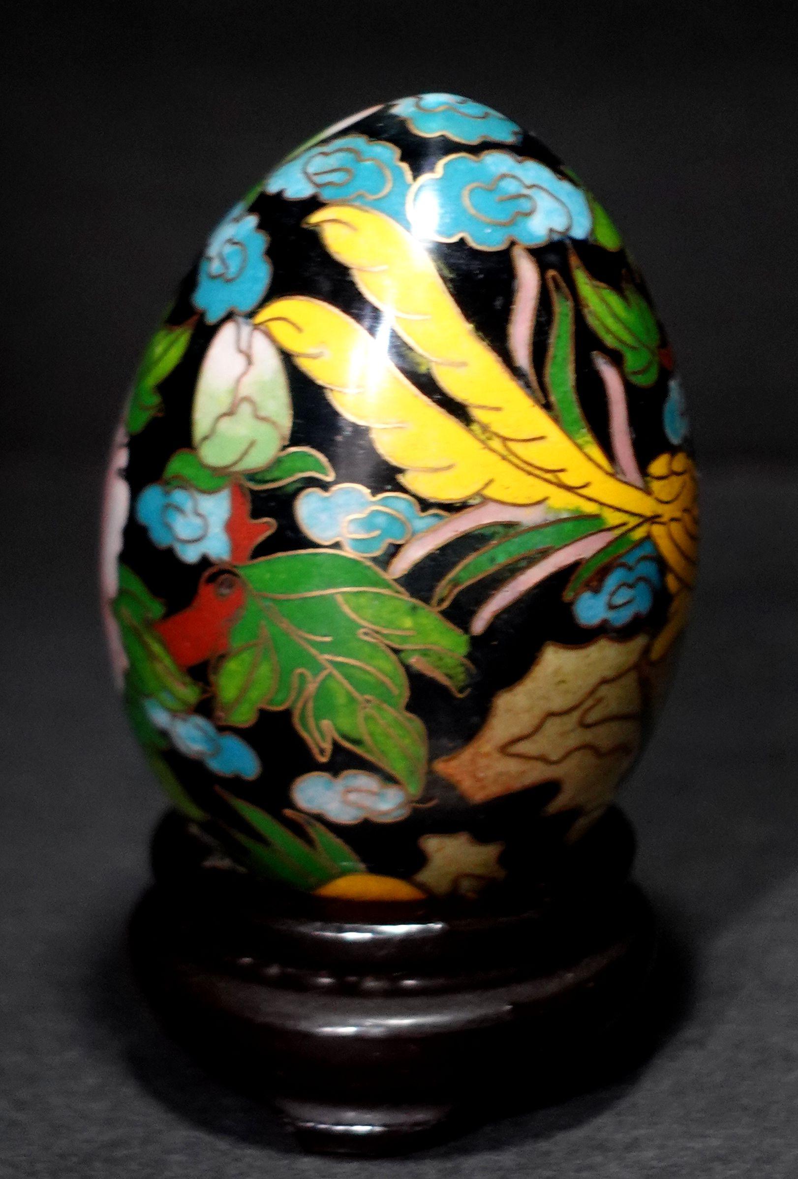 20th Century Chinese Cloisonné Enamel Egg 