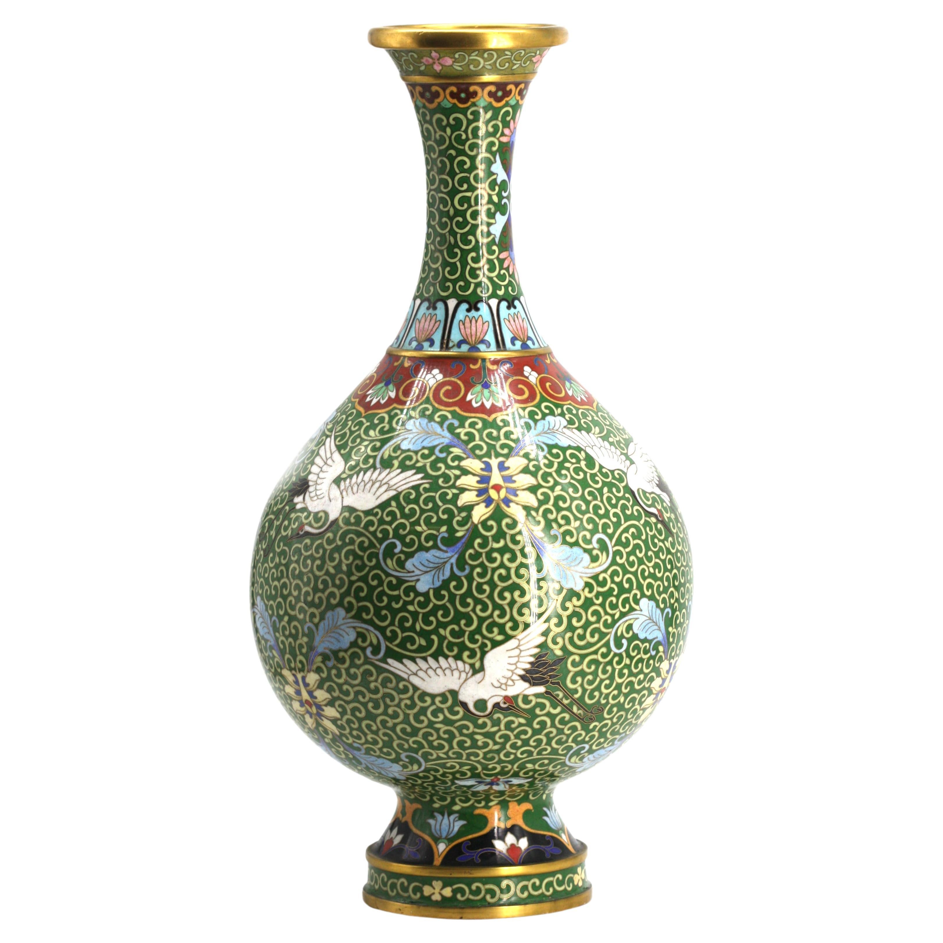 Chinese Cloisonne Enamel Vase