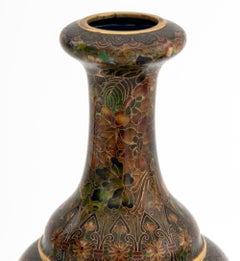 Chinese Cloisonne Garlic Head Vases, Pair