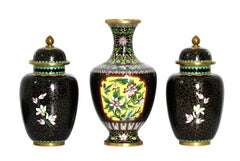 Chinese cloisonne garniture set