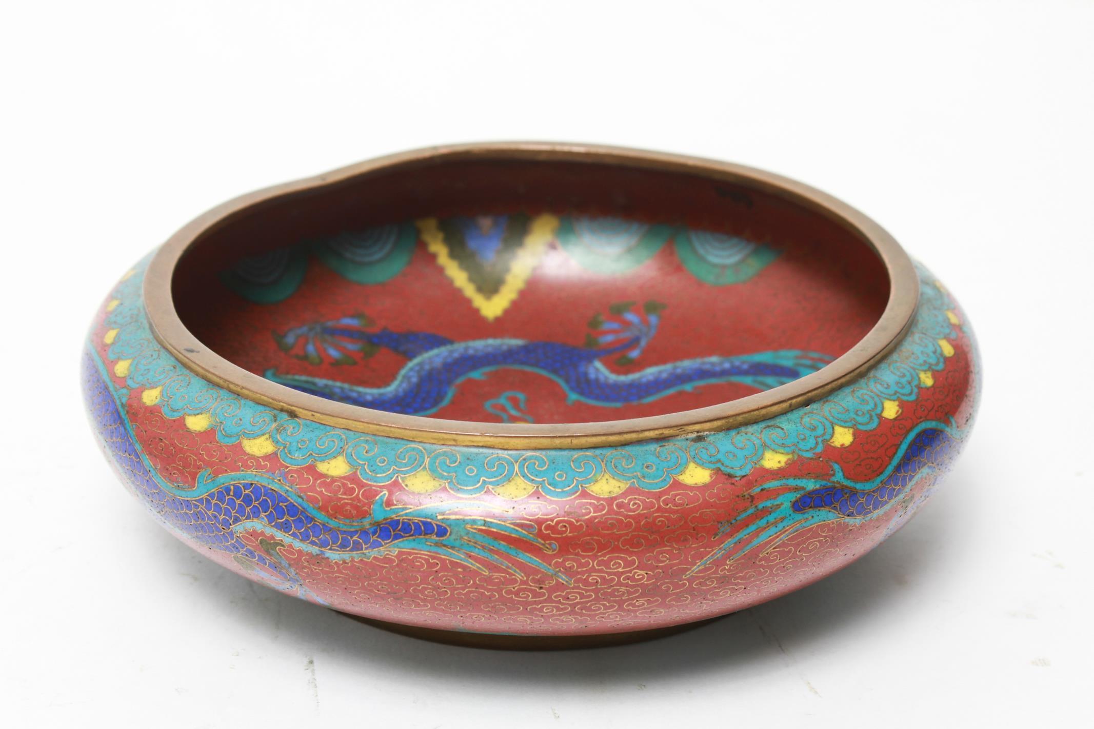 cloisonne dragon bowl