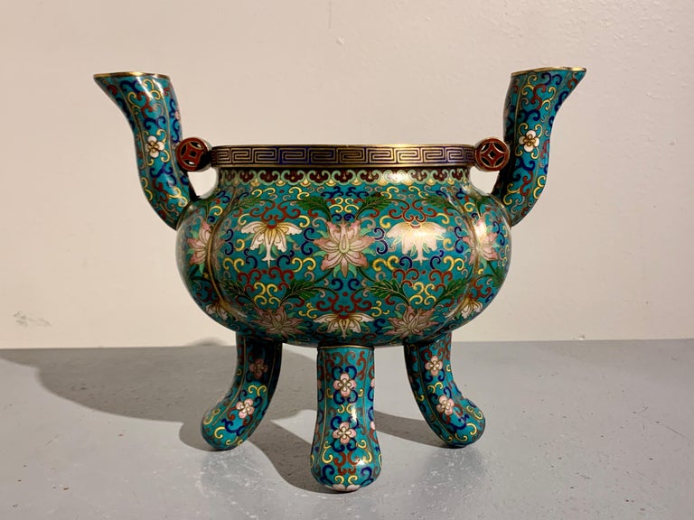Chinese Cloisonne Incense Burner, circa 1960's, China For Sale at 1stDibs