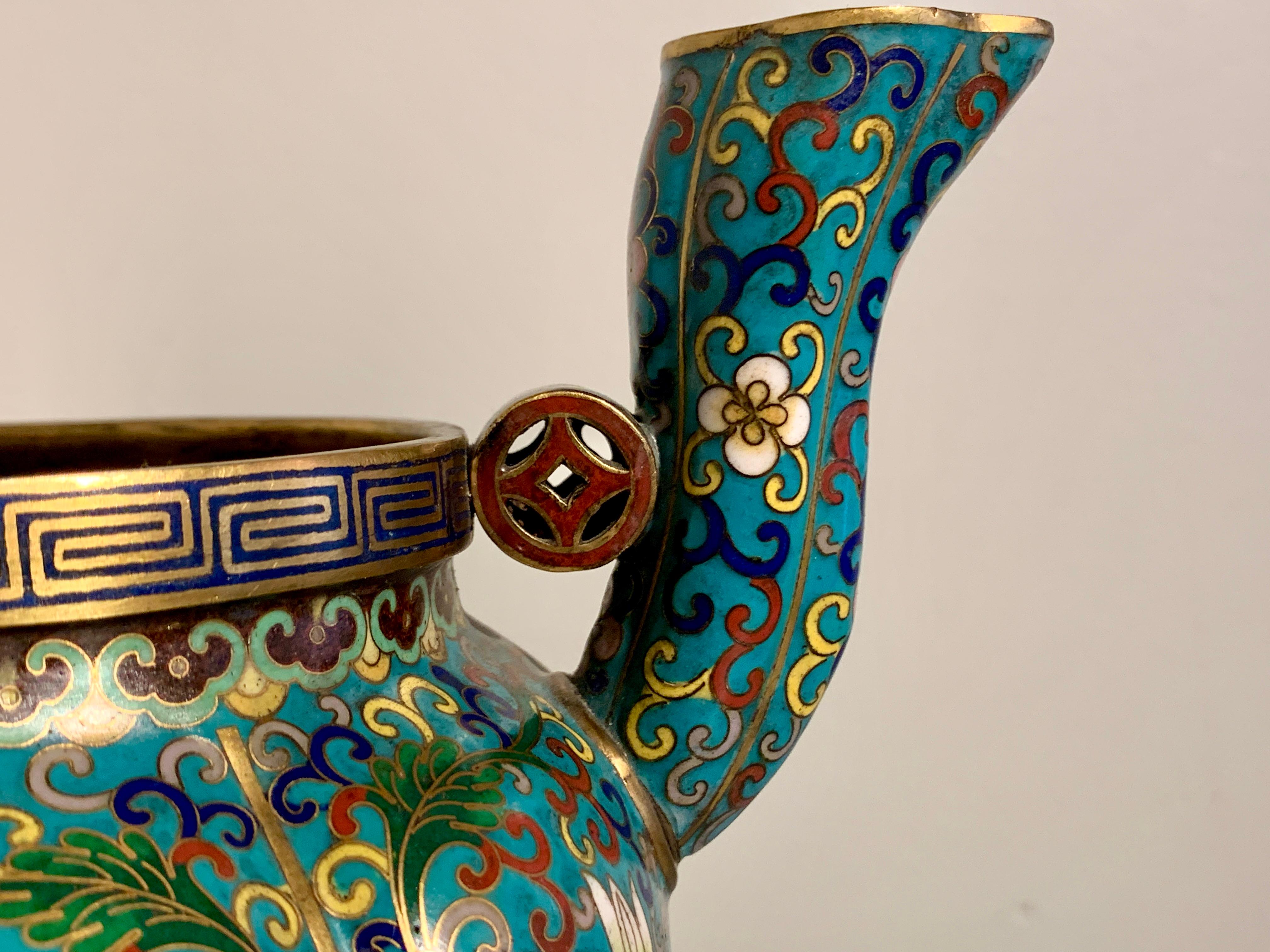 Quemador de incienso chino de cloisonné, hacia 1960, China en venta 5