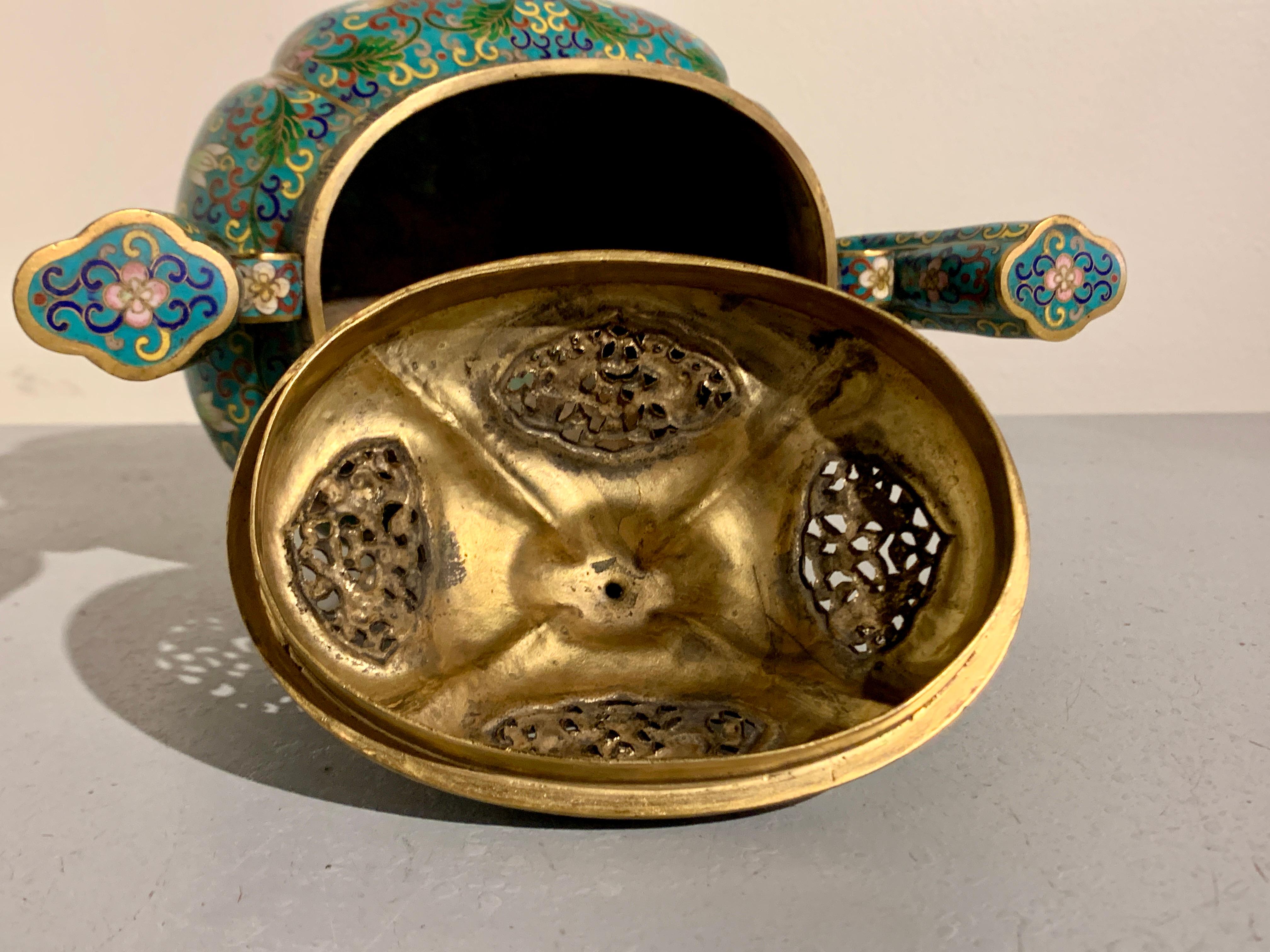 Quemador de incienso chino de cloisonné, hacia 1960, China en venta 9