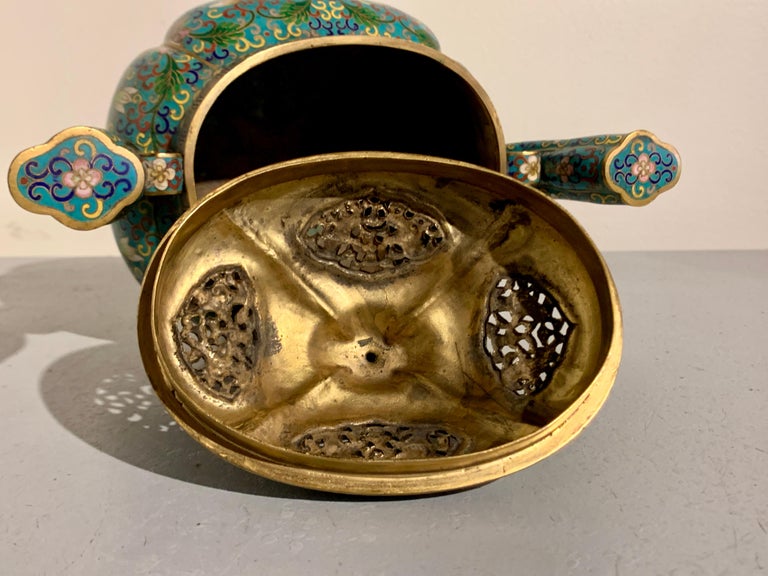 Chinese Cloisonne Incense Burner, circa 1960's, China For Sale at 1stDibs