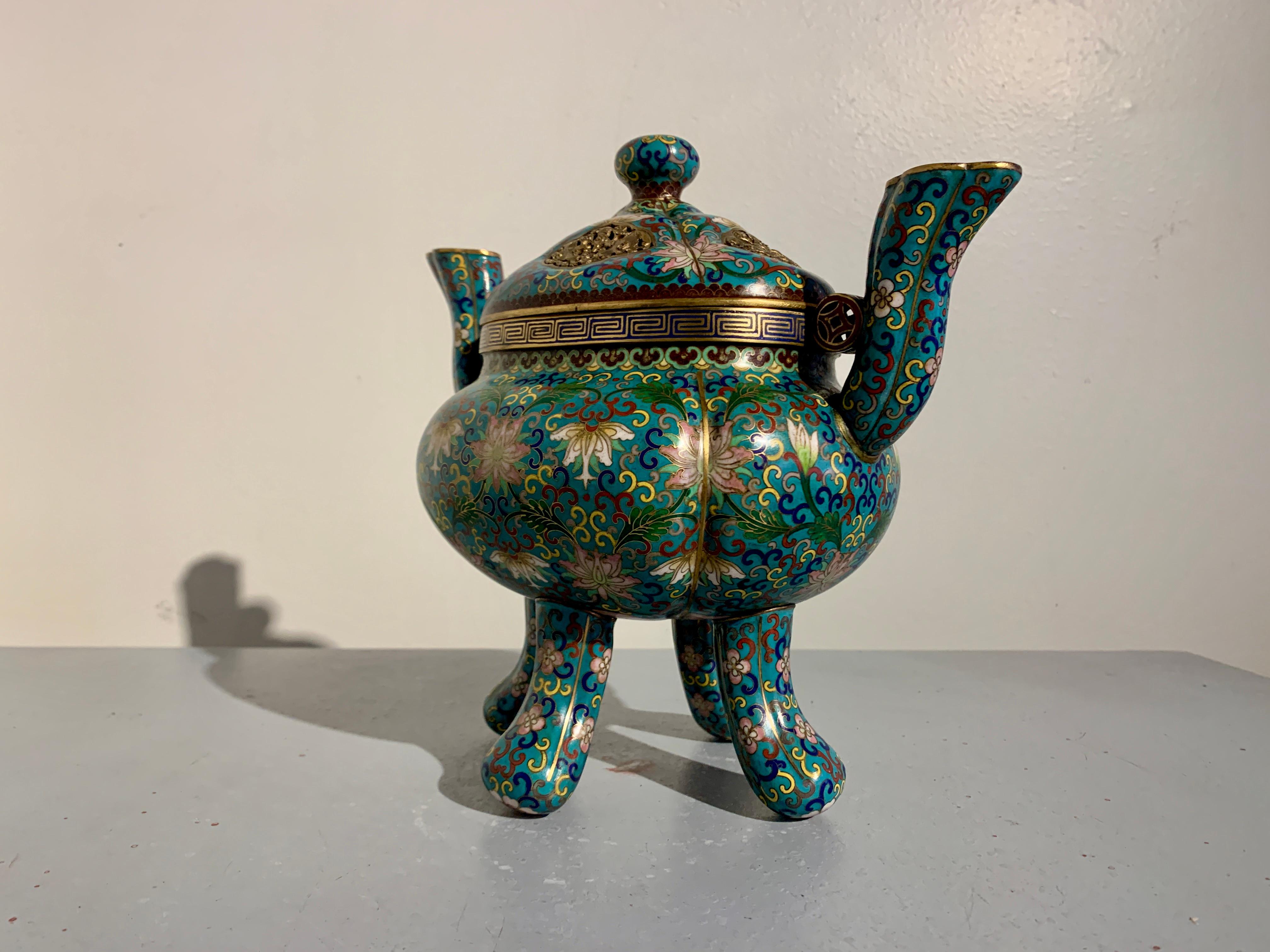 Quemador de incienso chino de cloisonné, hacia 1960, China Chino en venta
